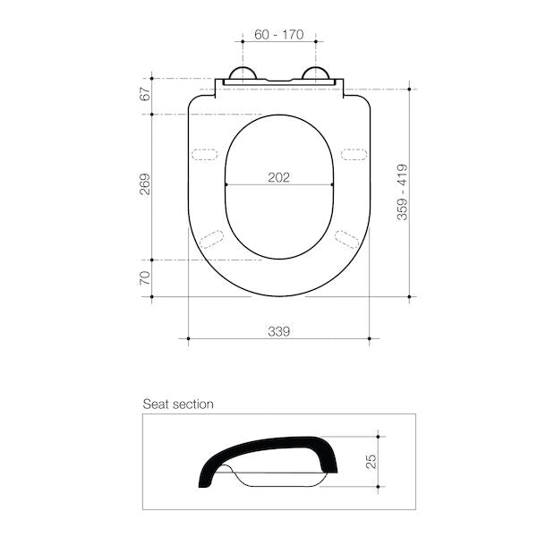 Caroma Caroma Urbane® Compact Soft Close Quick Release Seat