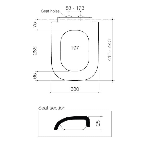 Caroma Caroma Luna® Square T/Seat Soft Close with GermGard®
