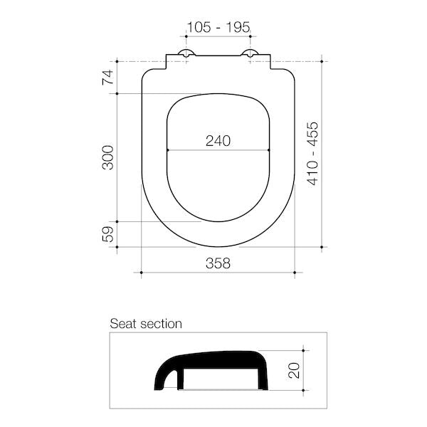Stylus Basis Toilet Seat