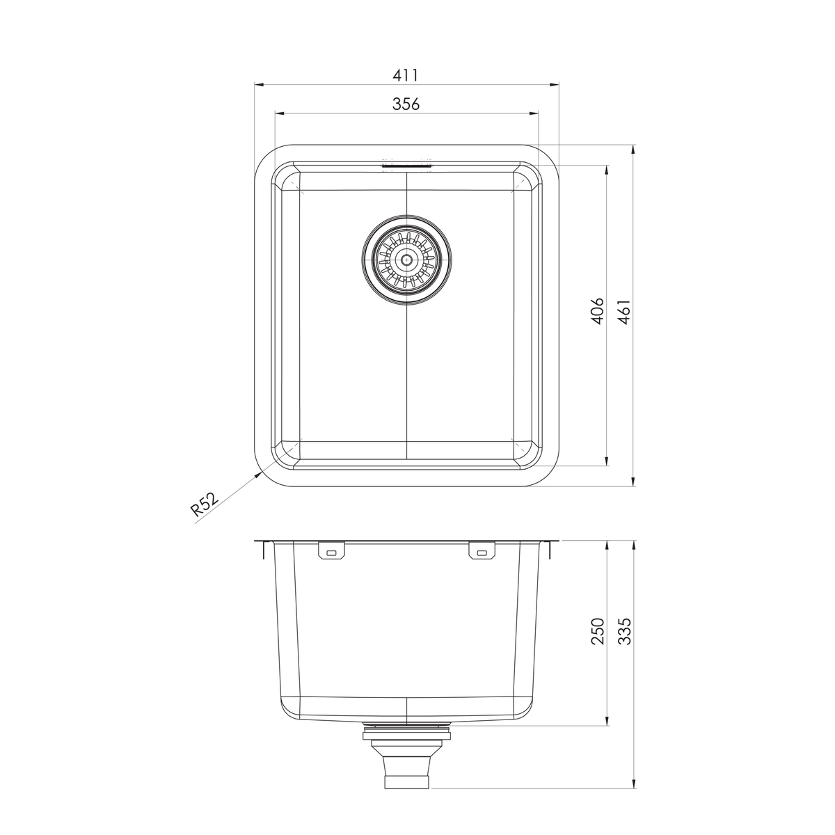 Phoenix 2000 Series Laundry Sink with Overflow