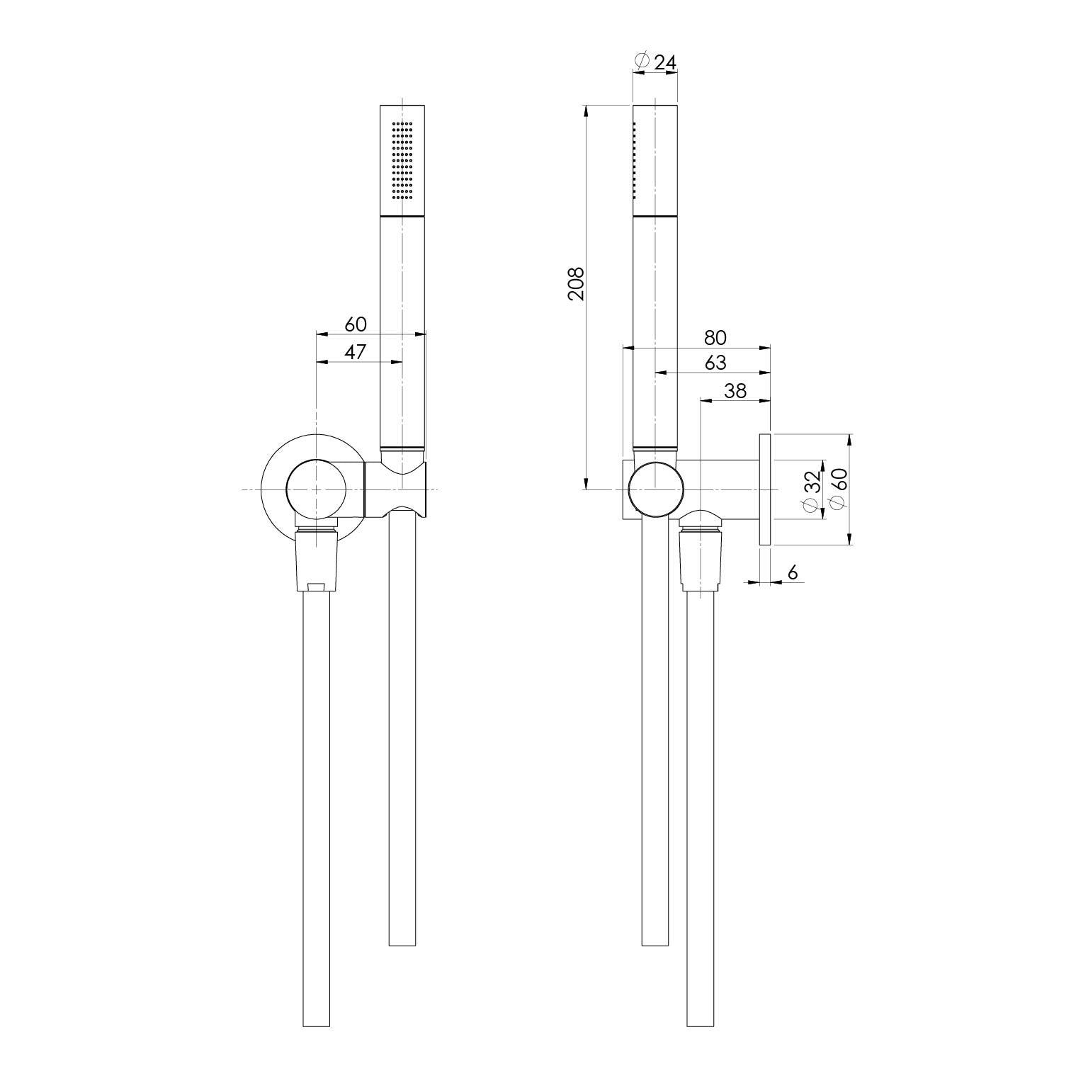 Phoenix Vivid Slimline SS 316 Microphone Hand Shower
