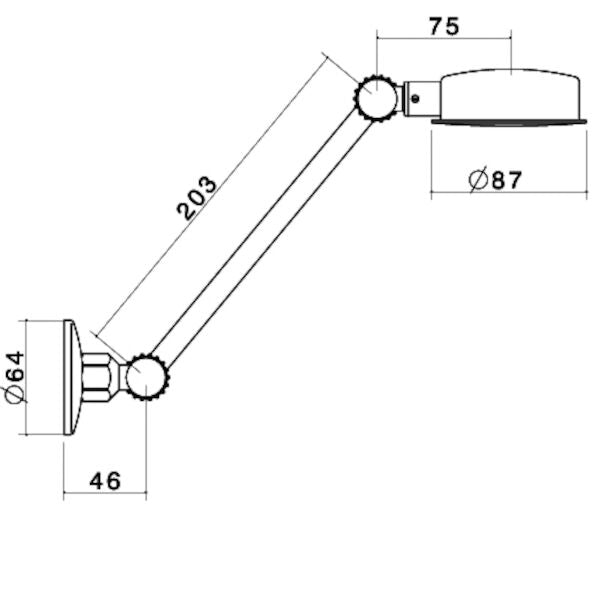 Dorf Stayfast Adjustable Wall Shower