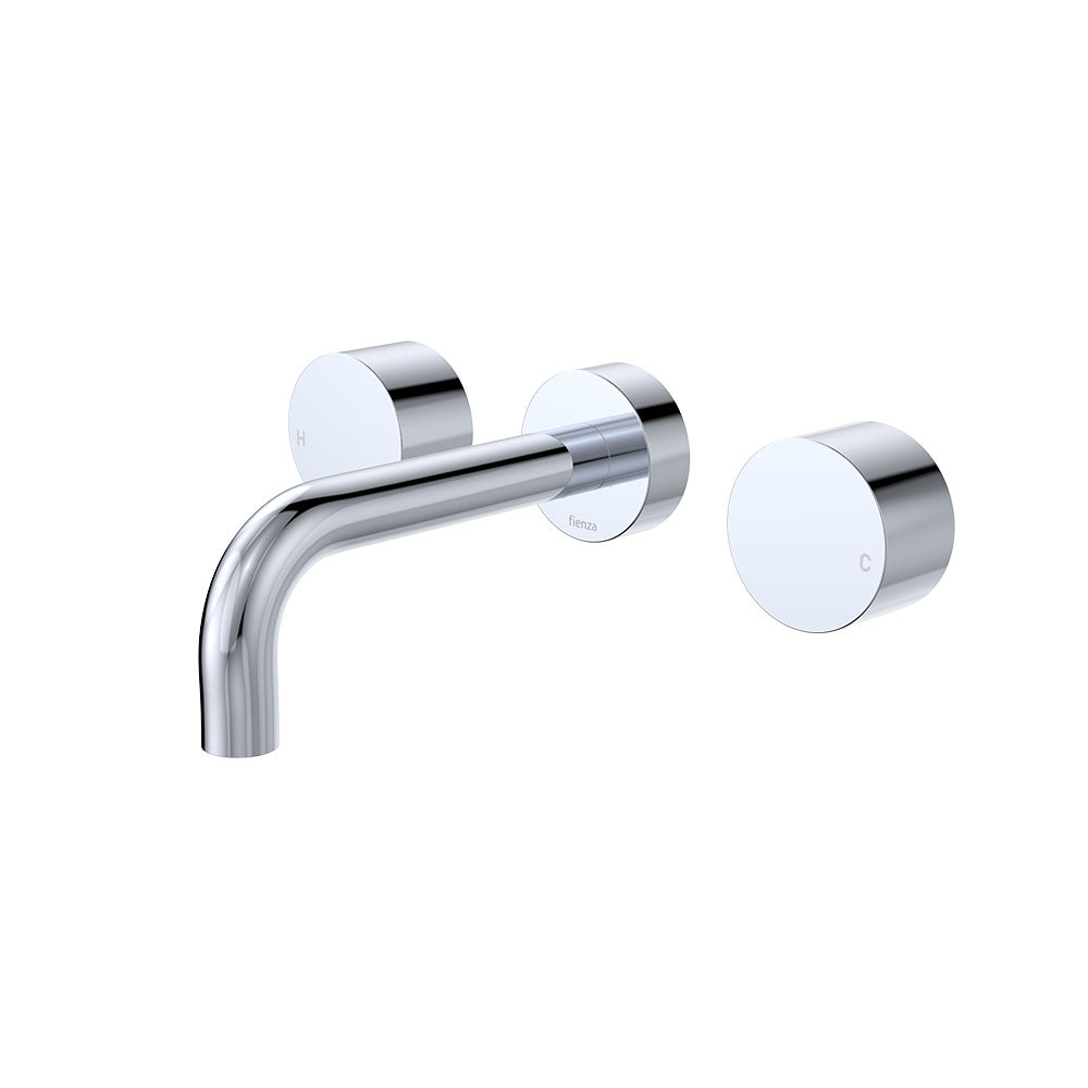 Kaya Wall Set, Round Taps, 130mm Outlet - Brushed Copper