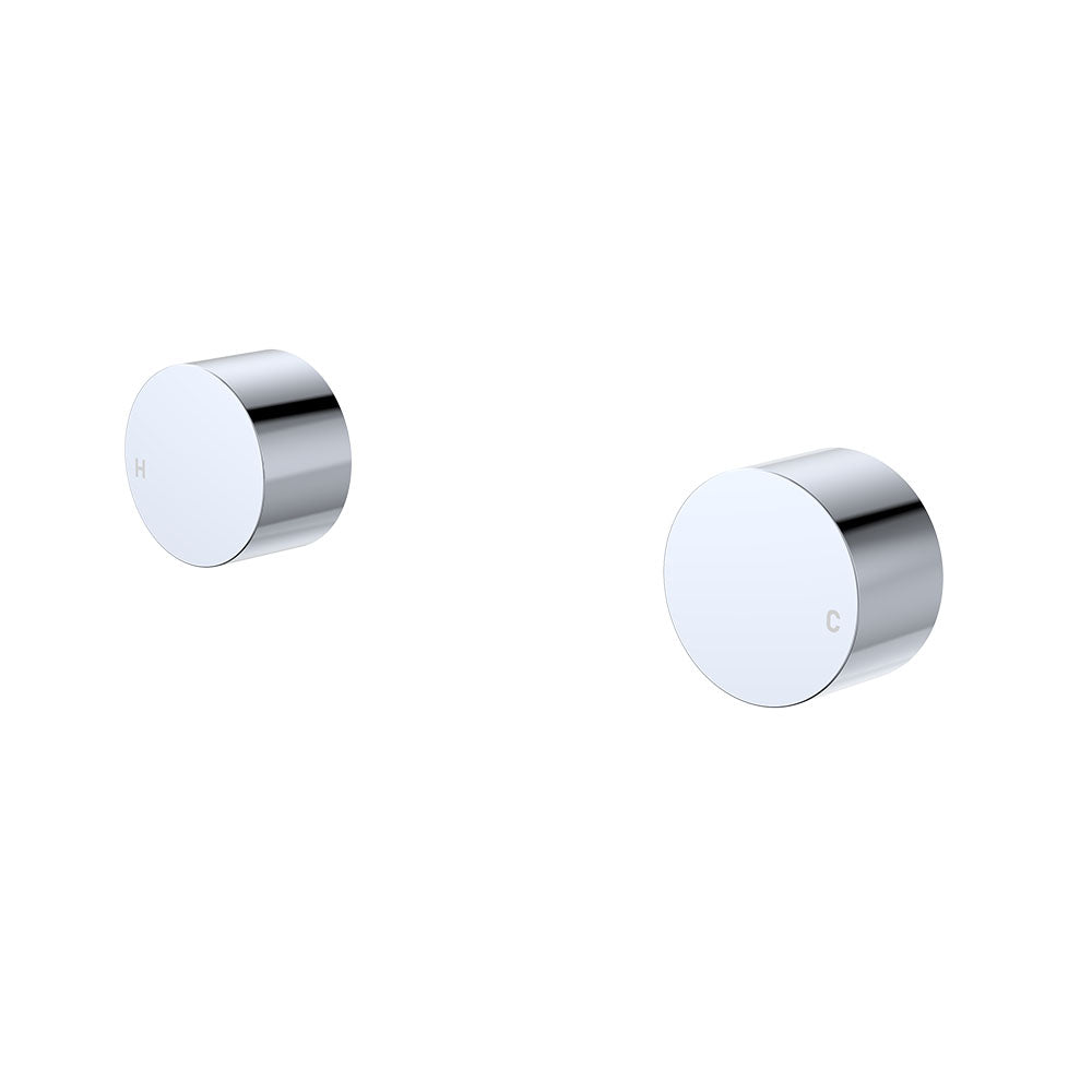 Kaya Round Wall Taps - Brushed Copper