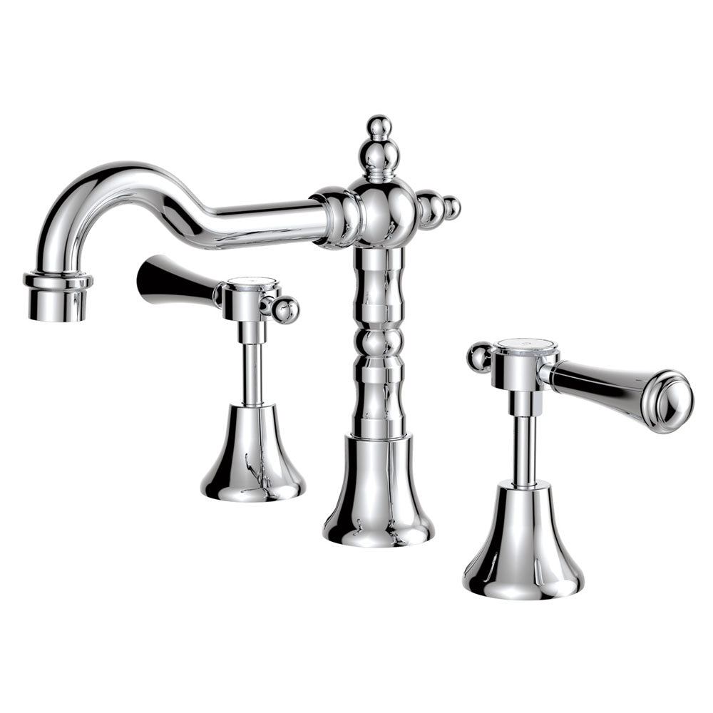 Lillian Lever Basin Set - Chrome