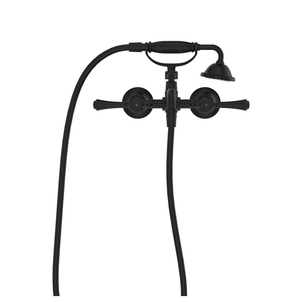Lillian Lever Exposed Bath Tap Set with Hand Shower