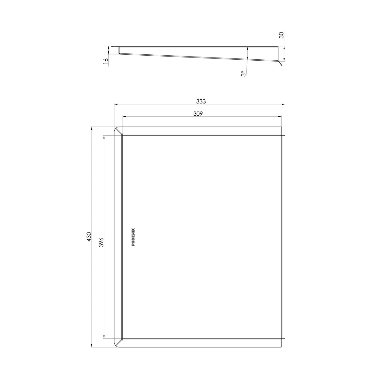 Phoenix Benchtop Drainer Tray