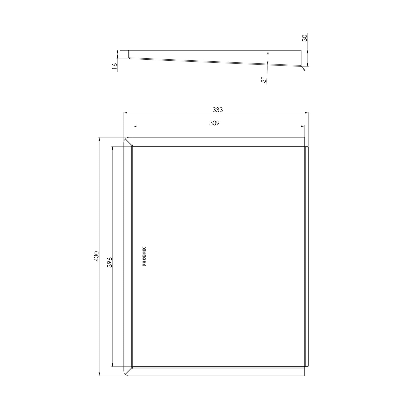 Phoenix Benchtop Drainer Tray