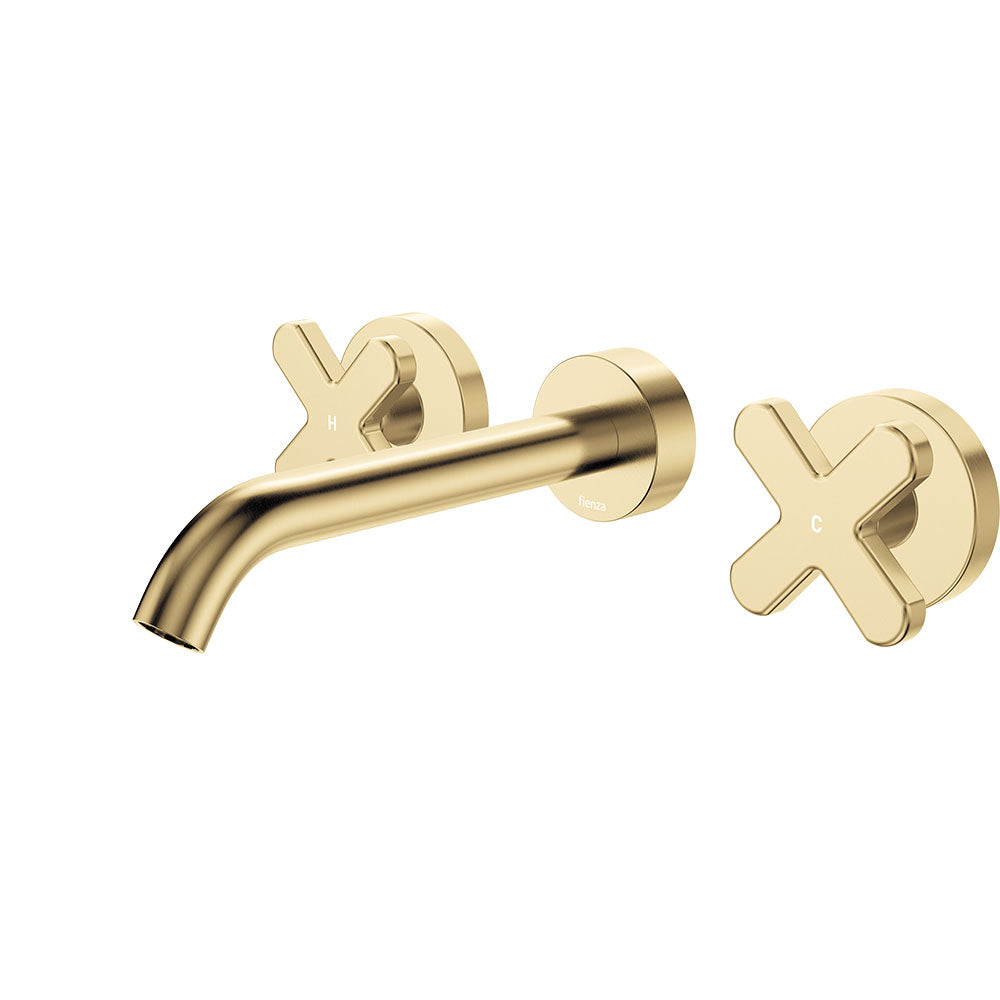 Kaya Wall Set, Cross Taps, 180mm - Urban Brass