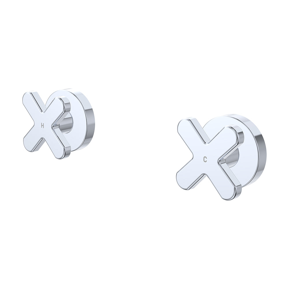 Kaya Cross Wall Taps - Brushed Copper