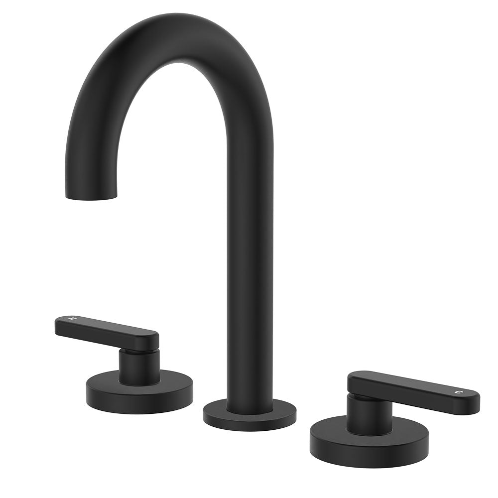 Kaya Round Hob Set, Lever Taps - Matte Black