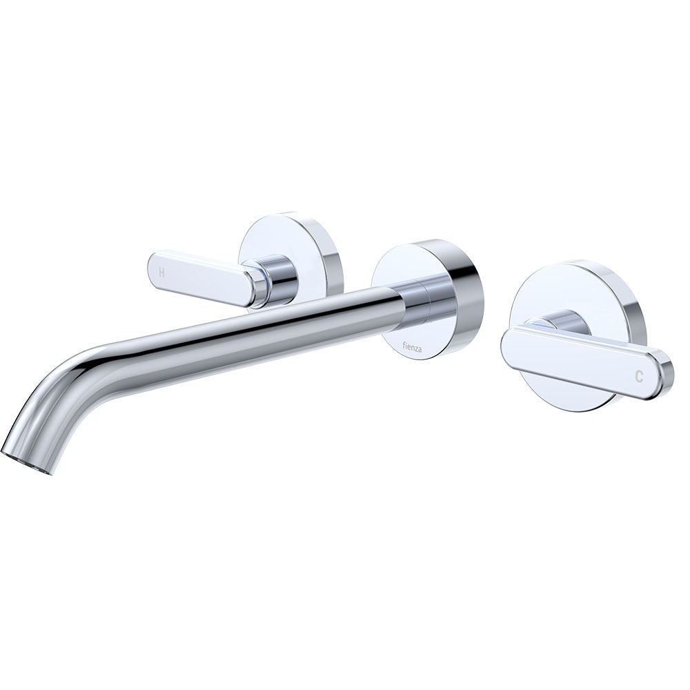 Kaya Wall Set, Lever Taps, 220mm - Brushed Copper