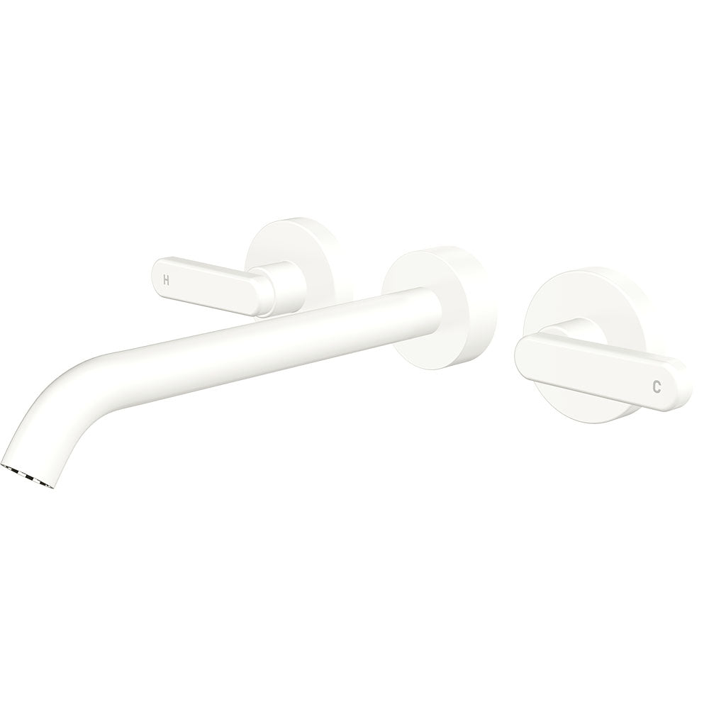 Kaya Wall Set, Lever Taps, 220mm - Matte White