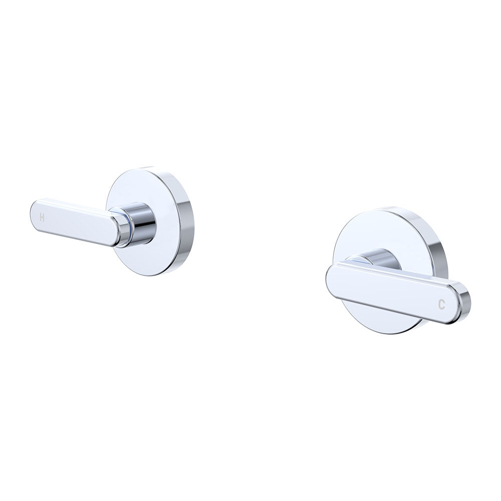 Kaya Lever Wall Taps - Brushed Copper