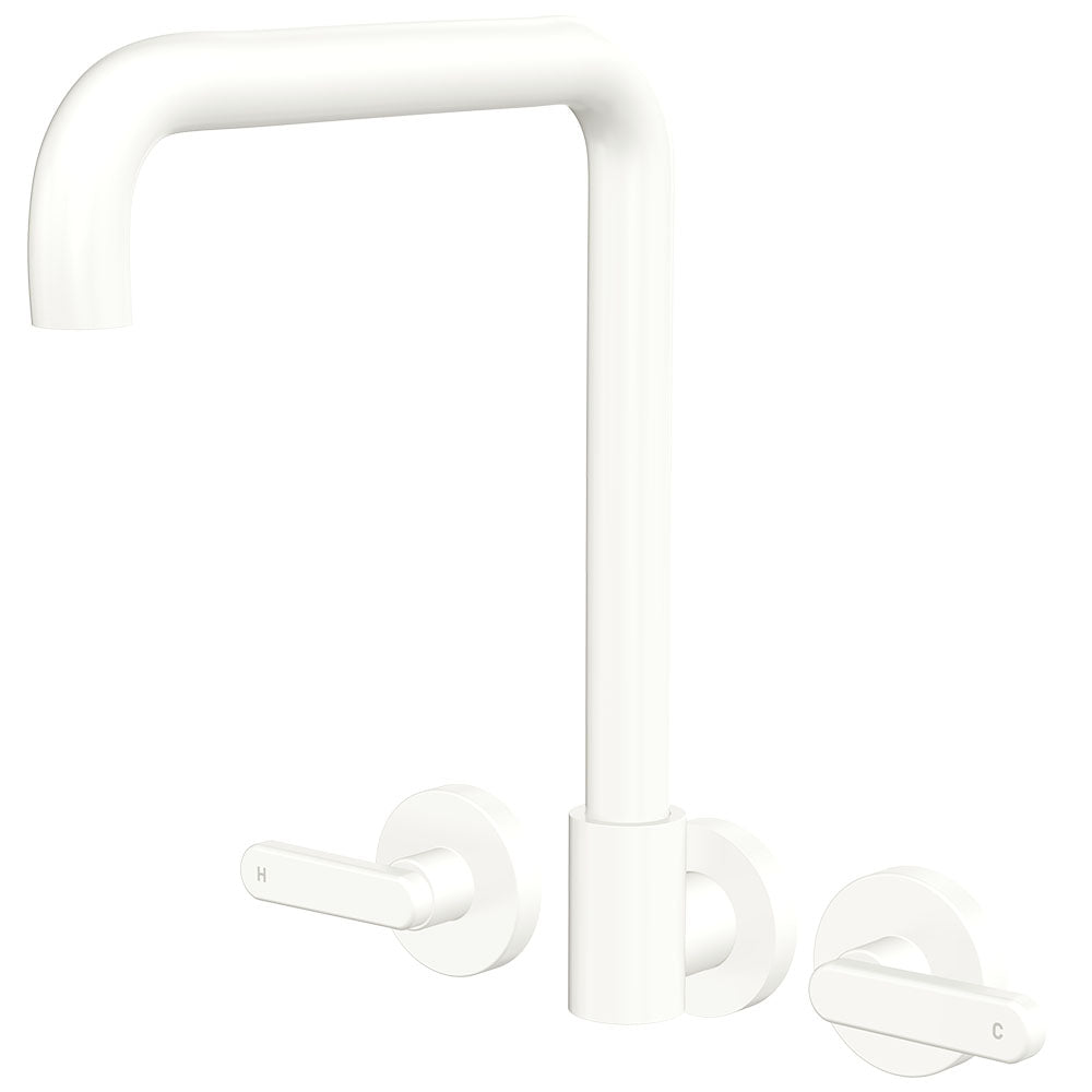 Fienza Kaya Squareline Wall Set, Lever Taps