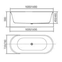 PIAZA Round Free Standing Bath Tub