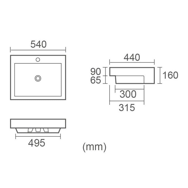 FABBRIS-II Semi-Recess Basin (WB5243C-II)