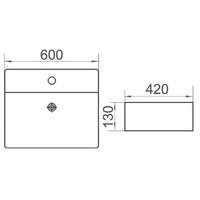 BRAVO 600 Above Counter Basin (WB 6042)