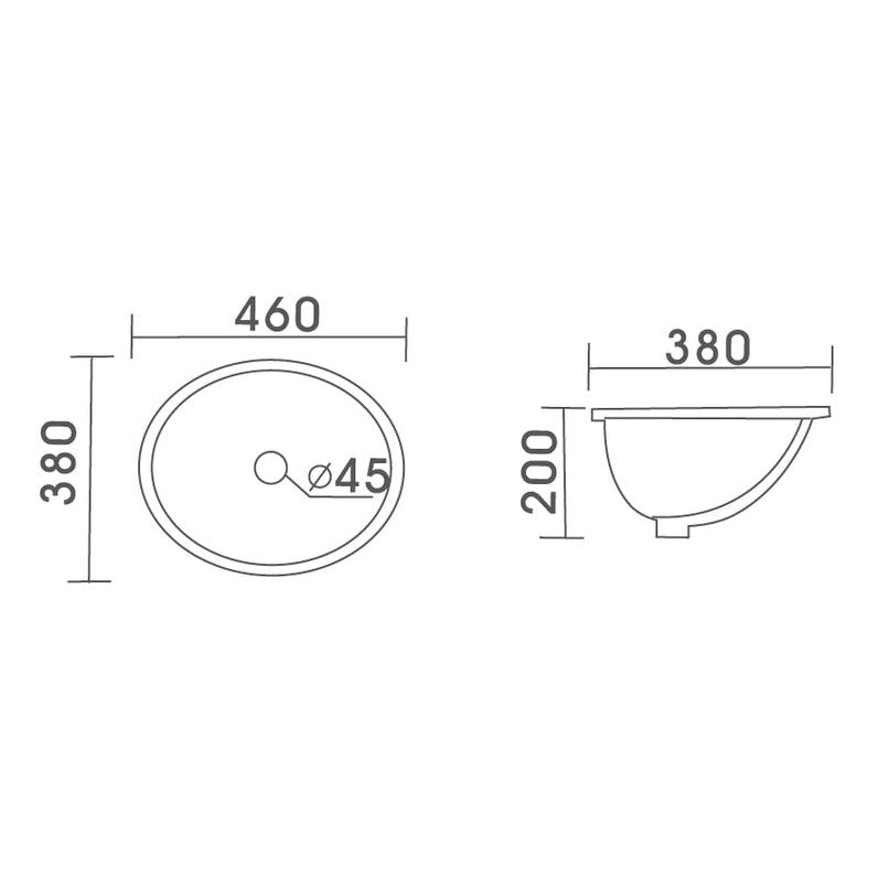 SOTTO Under Counter Basin WB 908 - Blue Bathware 