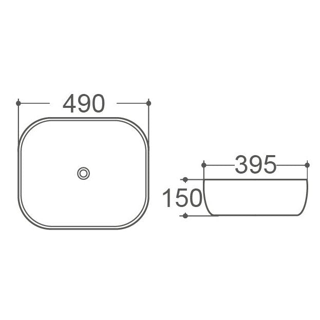 ROMEO-II Above Counter Basin WB 2142 - Blue Bathware 