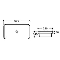 MILAN 600 Half Insert Basin (WB 6038)