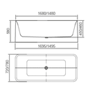 PIAZA Square Free Standing Bath Tub