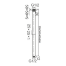 DOCCIA Square Ceiling Dropper (SH SQCEILING)