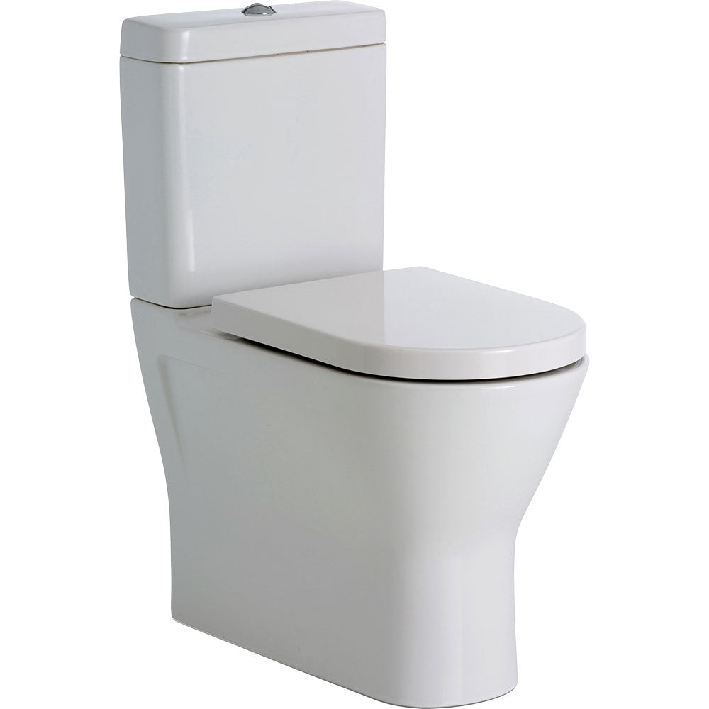 Fienza RAK Resort Back-to-Wall Toilet Suite, Gloss White with Top Inlet