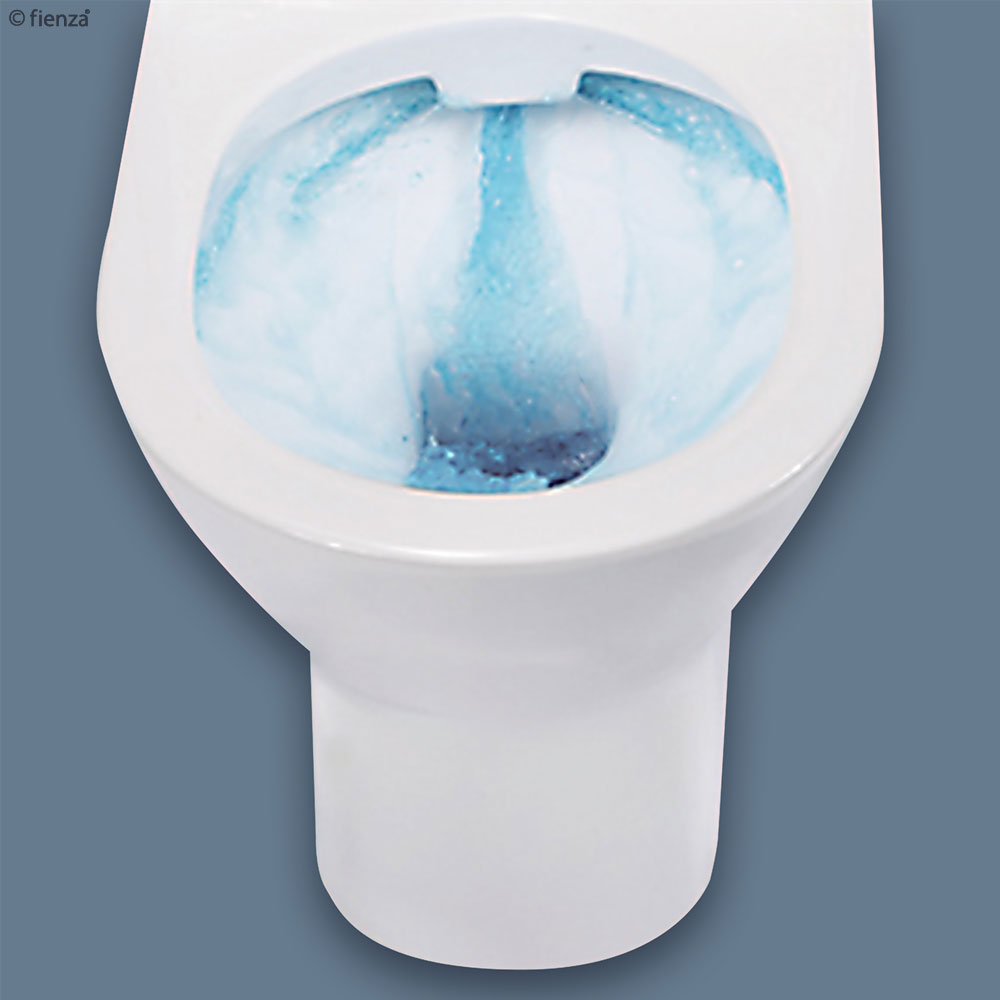 Fienza RAK Resort Back-to-Wall Toilet Suite, Gloss White with Top Inlet
