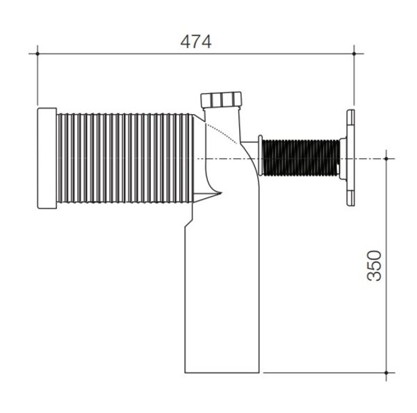 Caroma LAVATORY EXTENDED UNICONNECTOR LONG