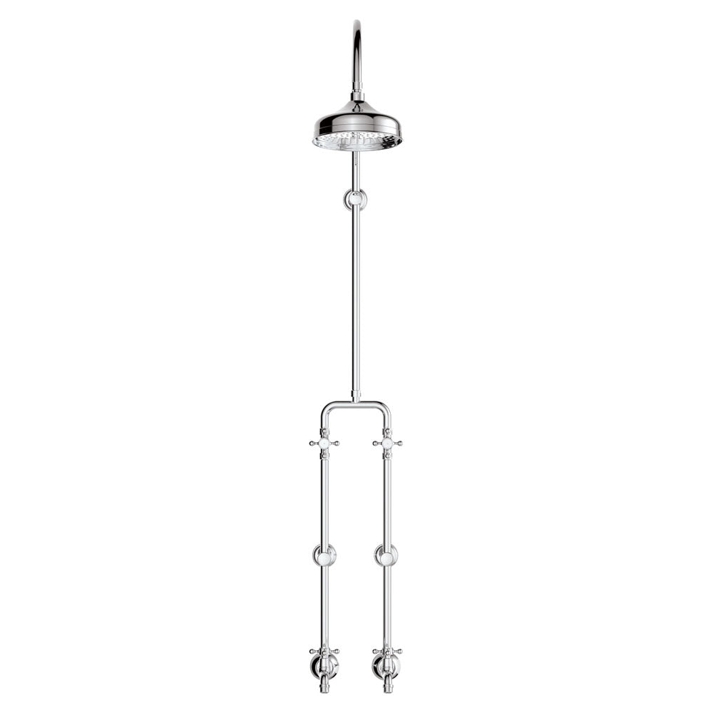 Lillian Exposed Rail Shower & Bath Set - Chrome