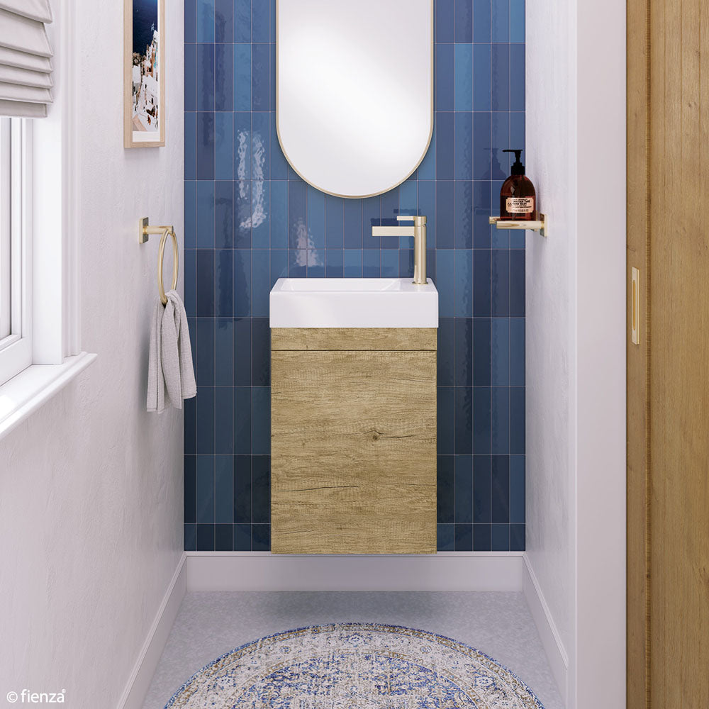 Edge 450 Ensuite Wall-Hung Vanity, No Overflow, Scandi Oak