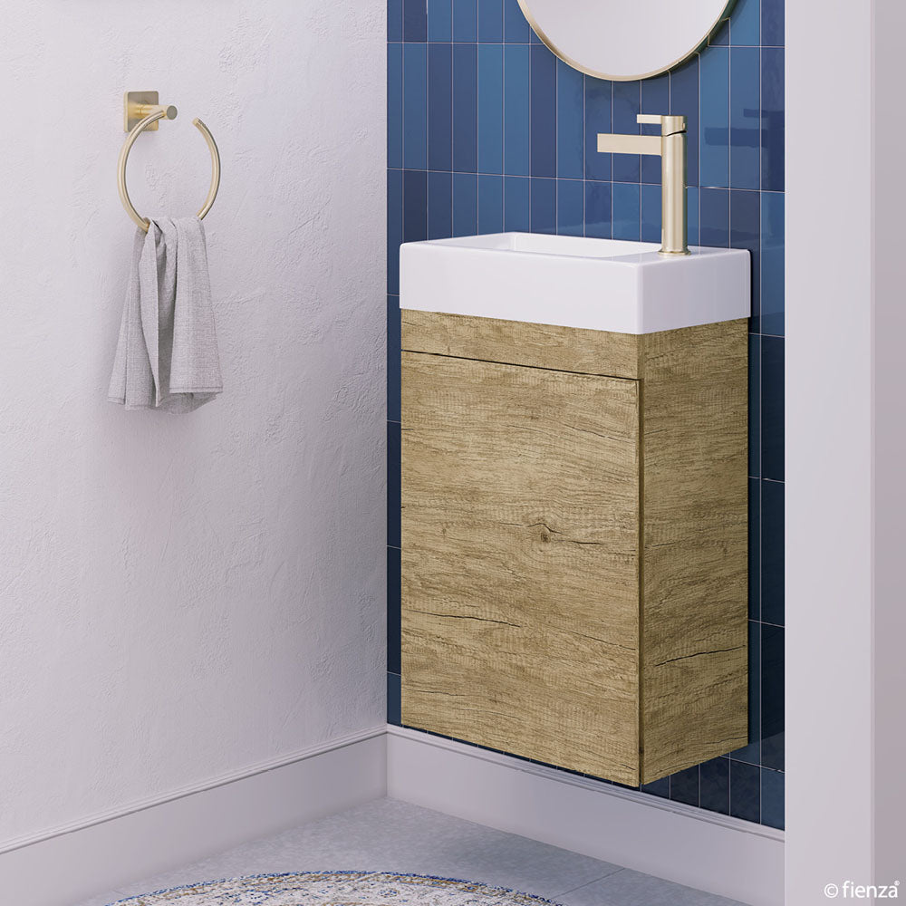 Edge 450 Ensuite Wall-Hung Vanity, No Overflow, Scandi Oak