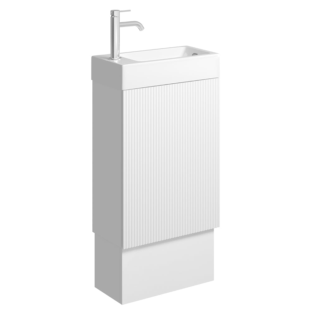 Minka 450 Vanity on Kickboard with Overflow, Satin White