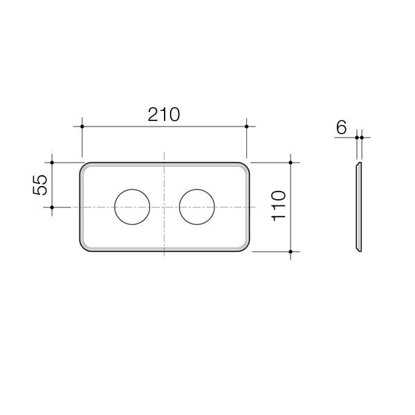 Caroma Riviere Invisi® II Series Button