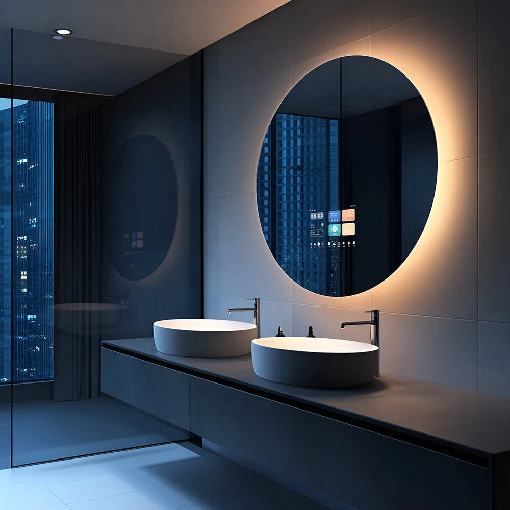 Litecon Aura Series A1 Round Smart Mirror with Touch Display