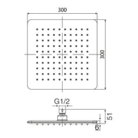 DOCCIA 300 Square Shower Head (SH SQ300A)