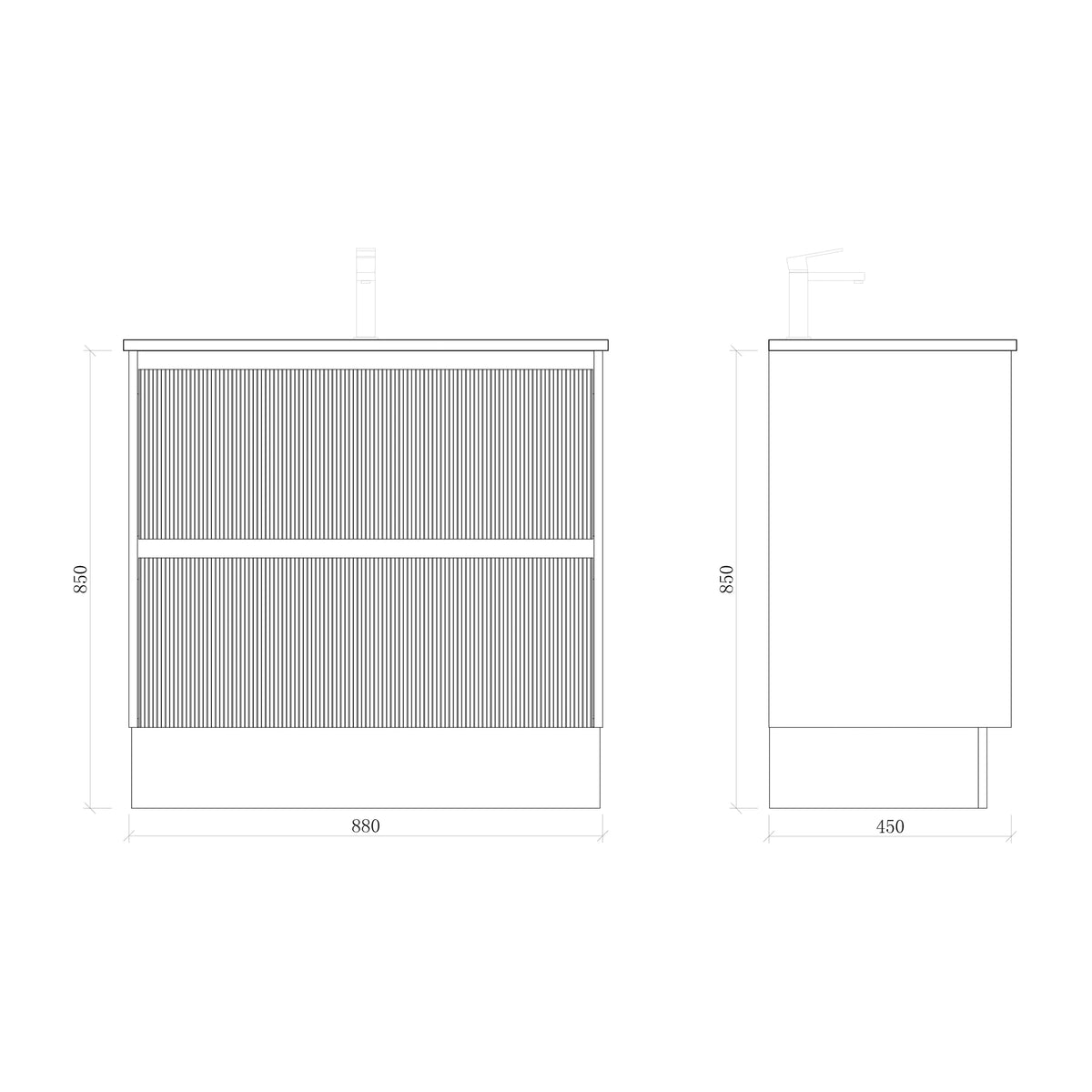 COMPLETE BATHROOM PACKAGE - EXON RANGE BRUSHED NICKEL WITH BONDI VANITY