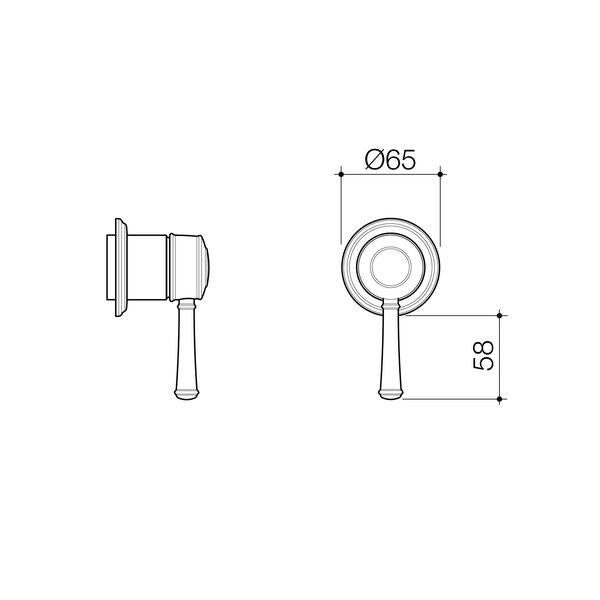 Caroma Riviere Bath/Shower Mixer - Trim Kit