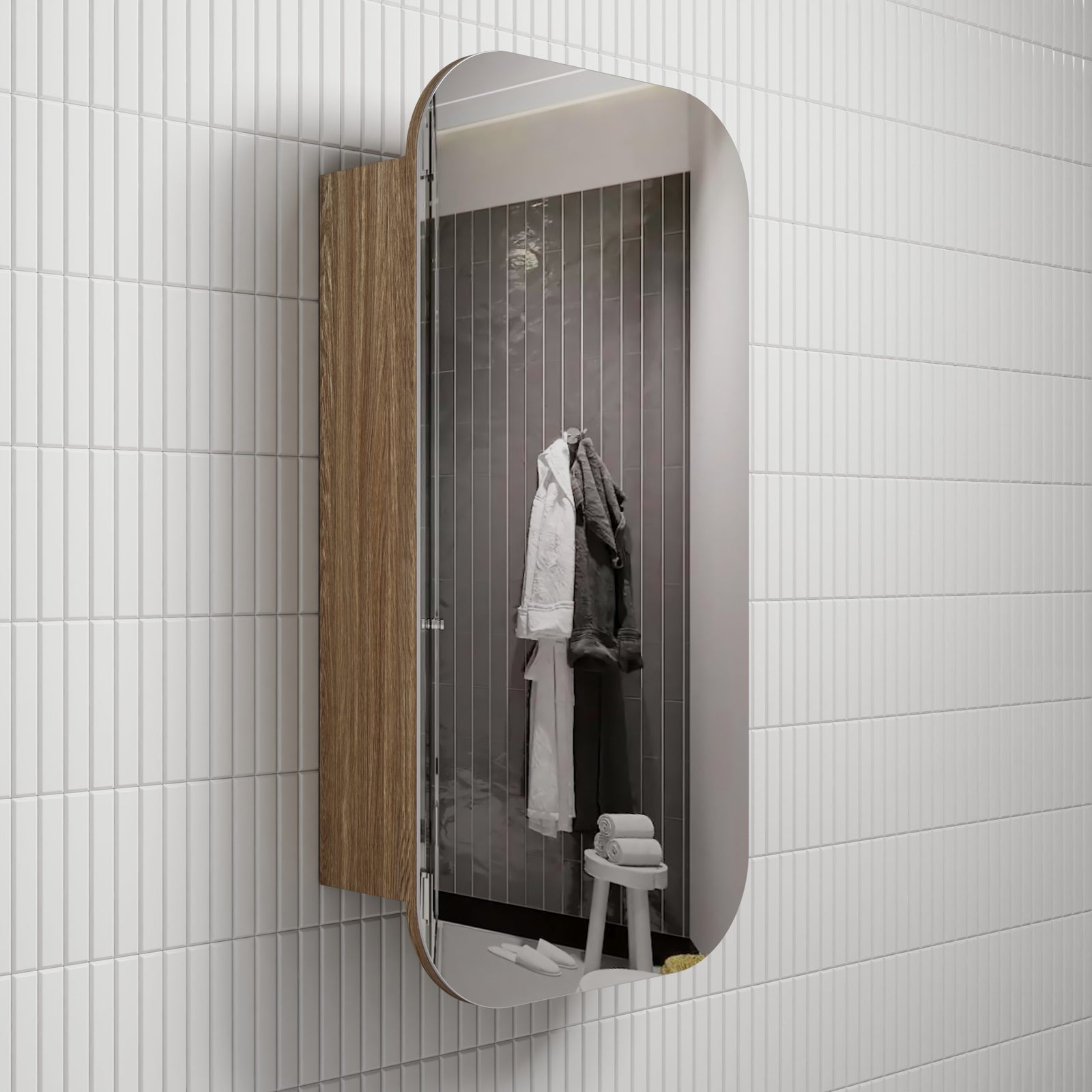 Aulic Vienna Shaving Cabinet Harvest Oak