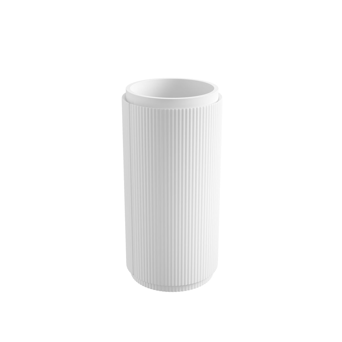 Aulic Civaro Floor Standing Pillar Vanity 420mm in Matte White