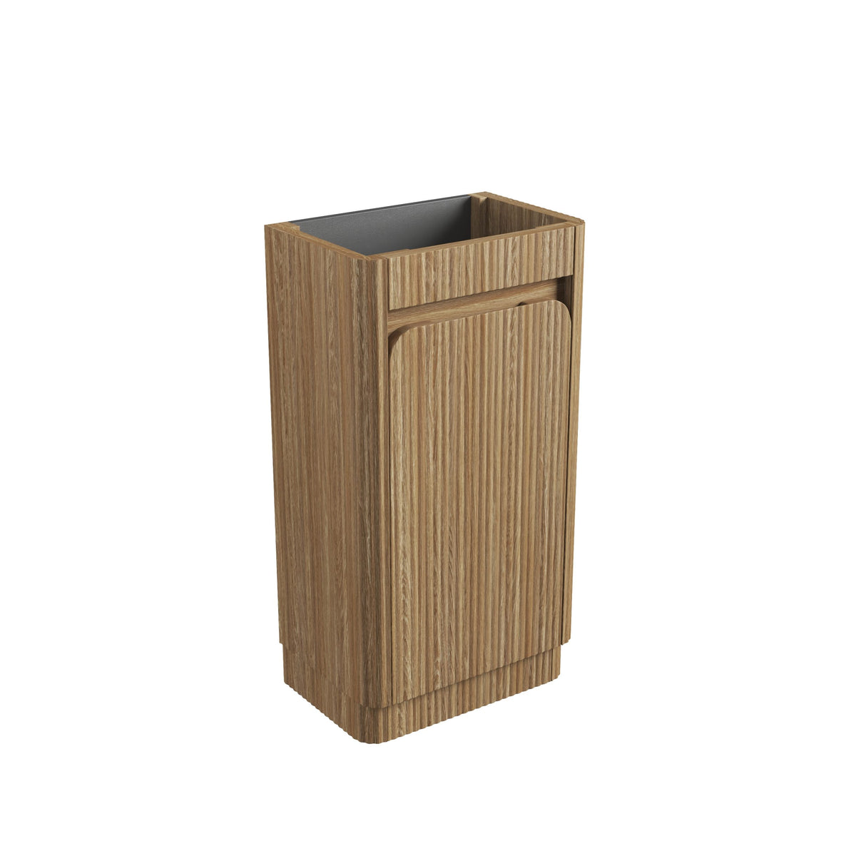 Aulic Mini Hartelle Fluted Floor Standing Vanity 470mm in Harvest Oak