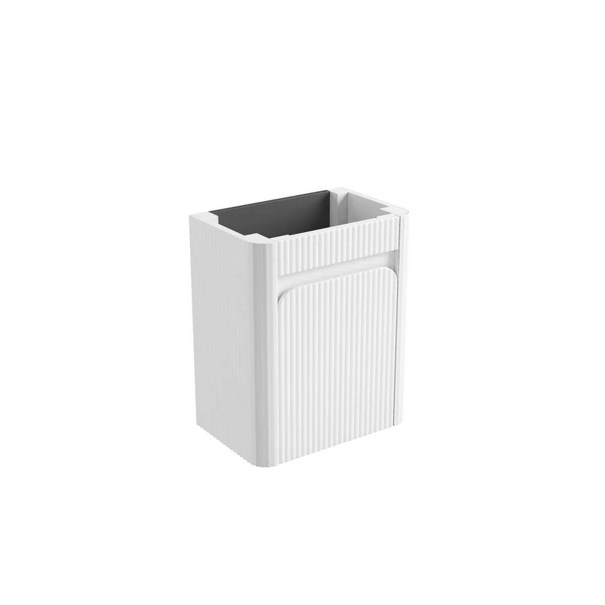 Aulic Mini Hartelle Fluted Wall Hung Vanity 470mm in Matte White