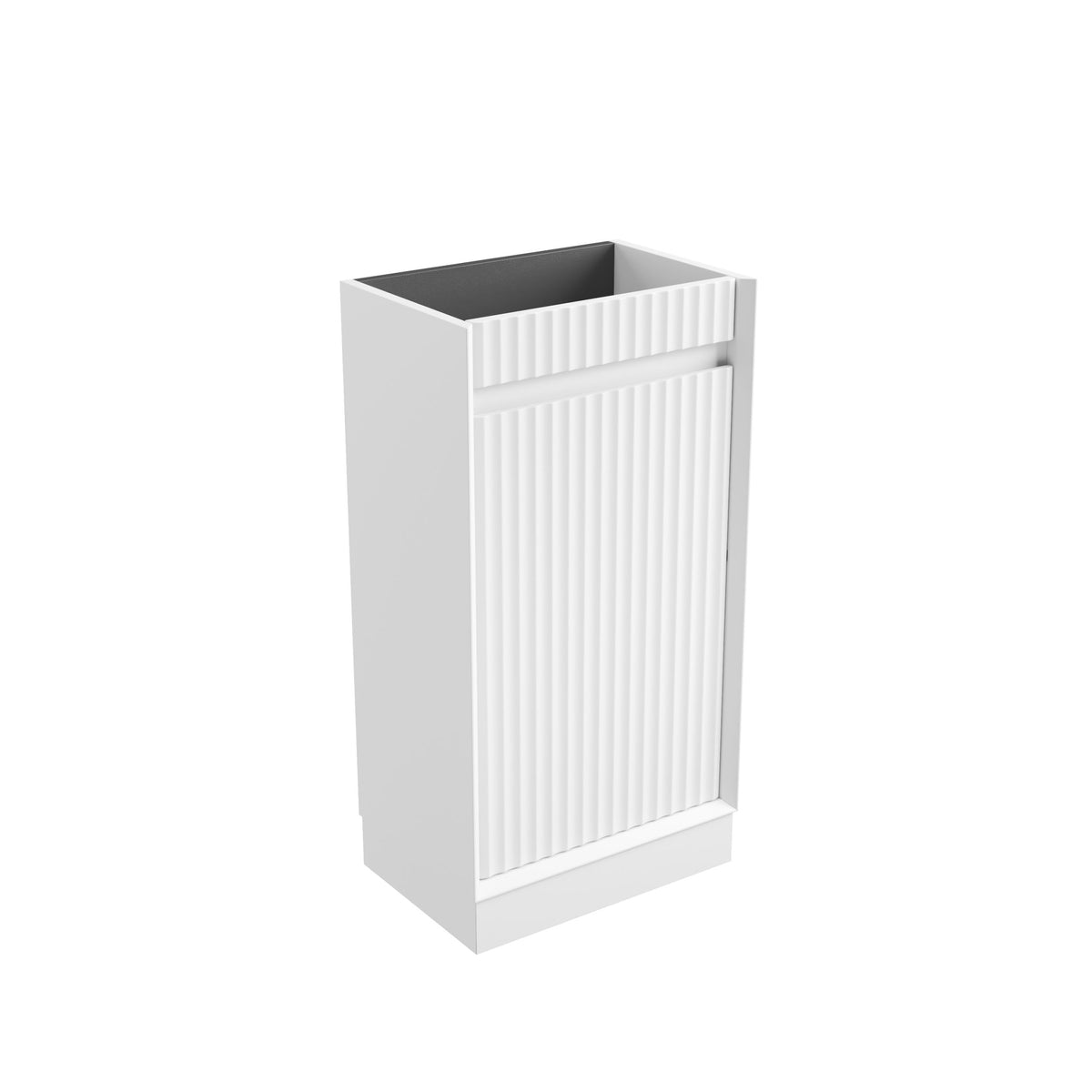 Aulic Mini Ravia Fluted Floor Standing Vanity 450mm in Matte White