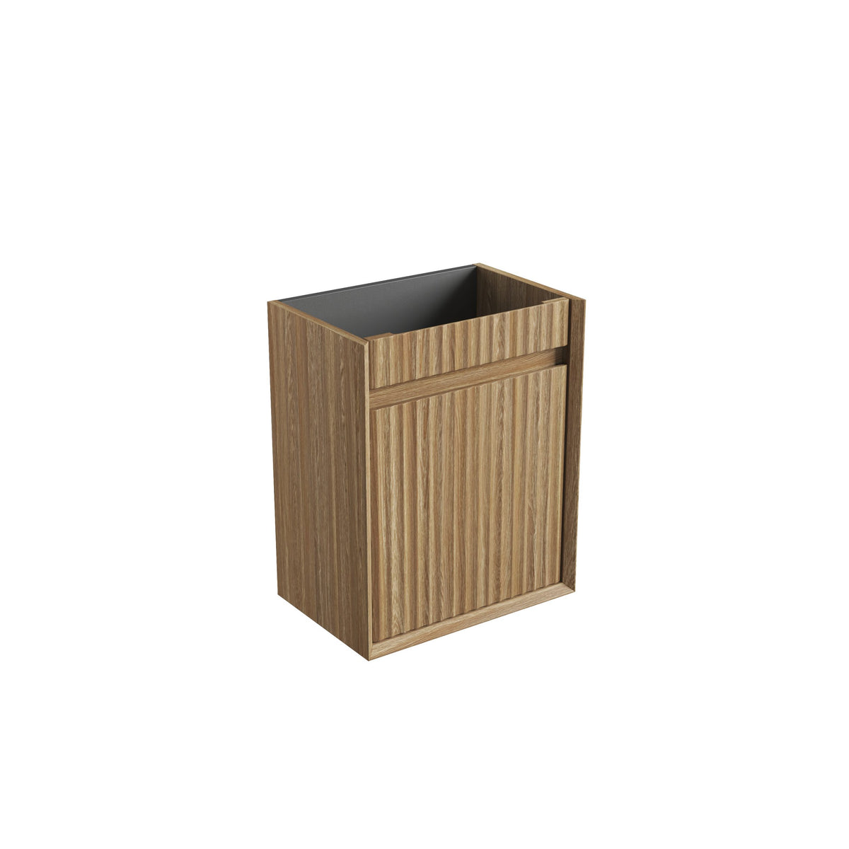 Aulic Mini Ravia Fluted Wall Hung Vanity 450mm in Harvest Oak