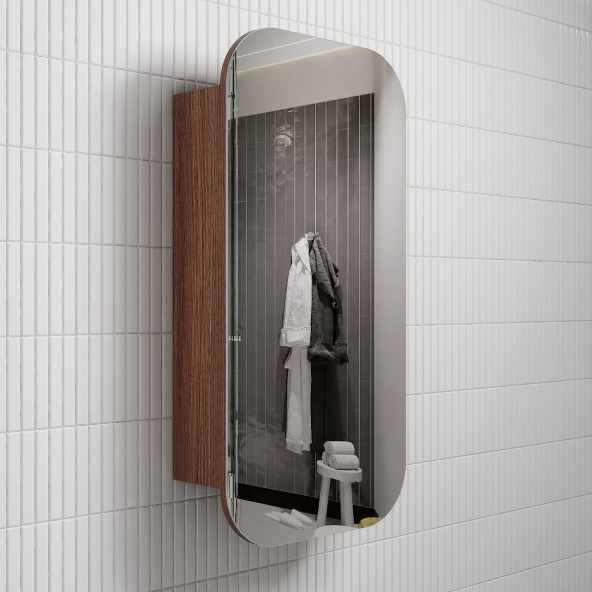 Aulic Vienna Shaving Cabinet Walnut