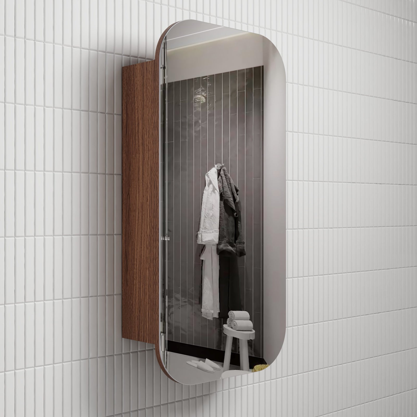 Aulic Vienna Shaving Cabinet Walnut