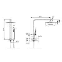 QUBI Compact Twin Shower Set (TP 1019)