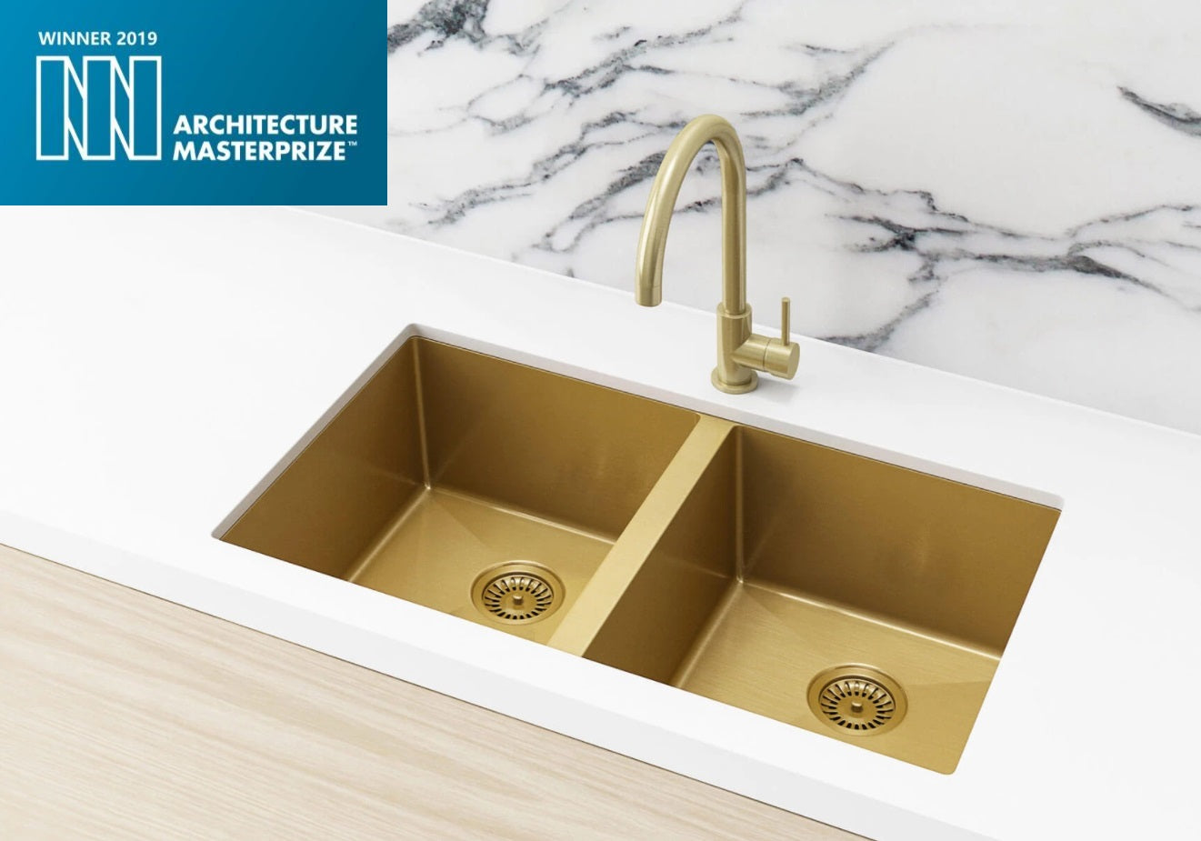 Meir Kitchen Sink Double Bowl 760 x 440