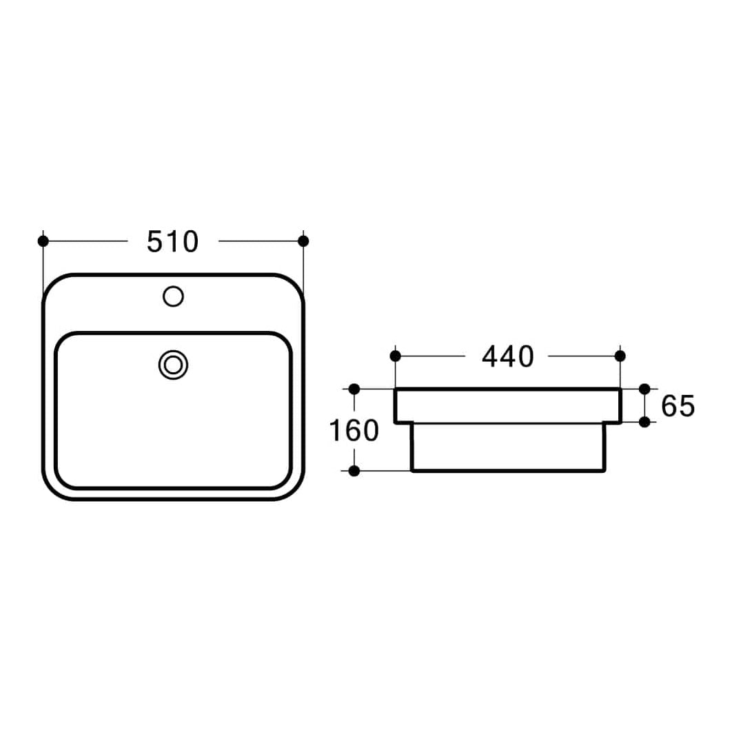 COCO Half Insert Basin (WB 5144)